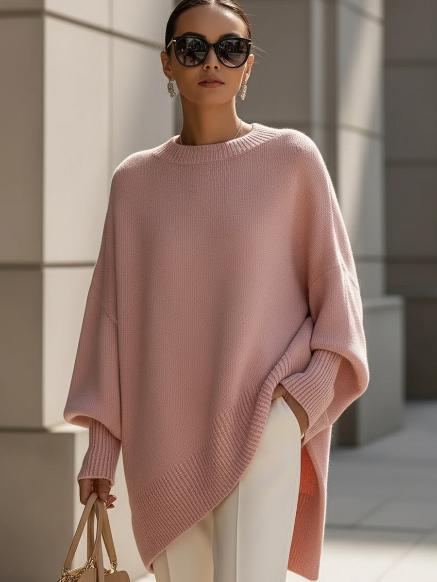 Jacqueline – Oversized Draped Knit Jumper