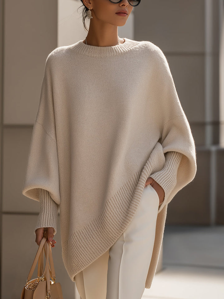 Jacqueline – Oversized Draped Knit Jumper