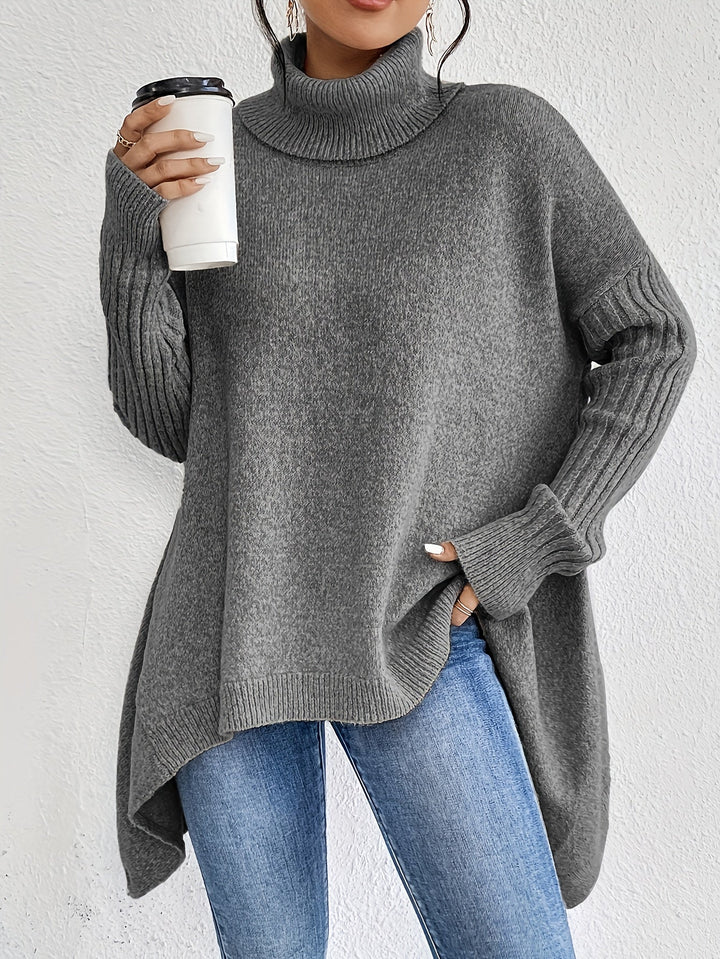 Karen – Oversized Turtleneck Knit Jumper