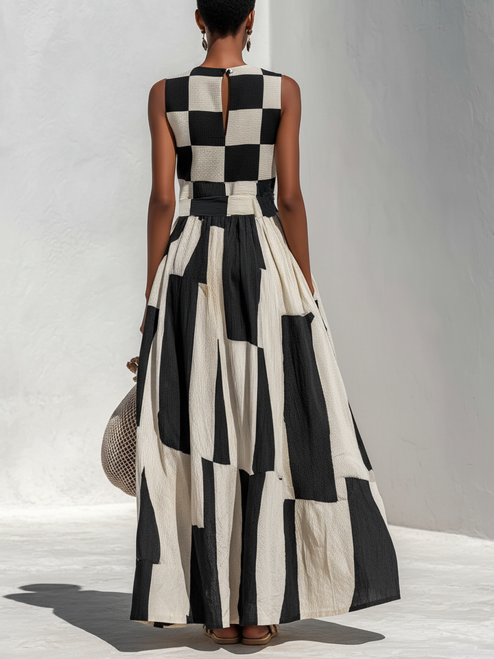 Annette – Sleeveless Contrast Maxi Set