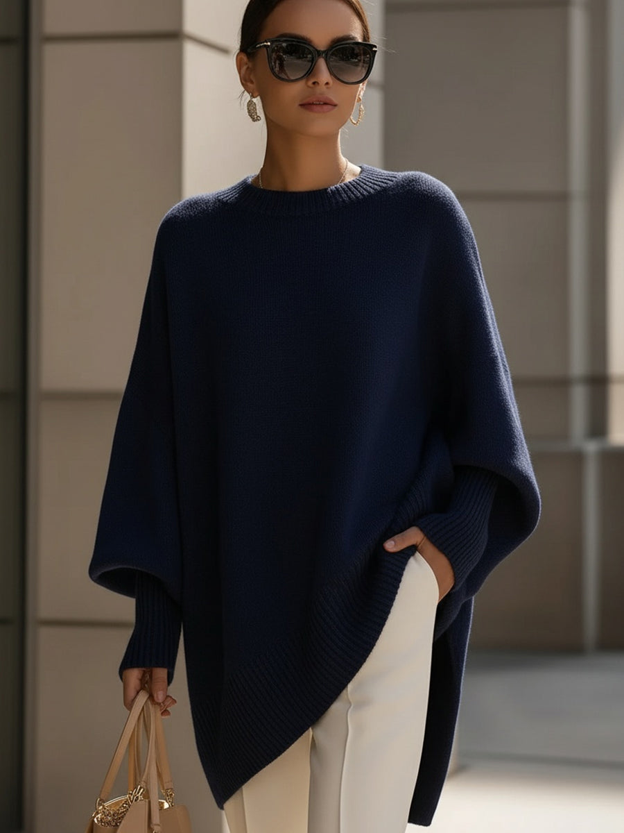 Jacqueline – Oversized Draped Knit Jumper