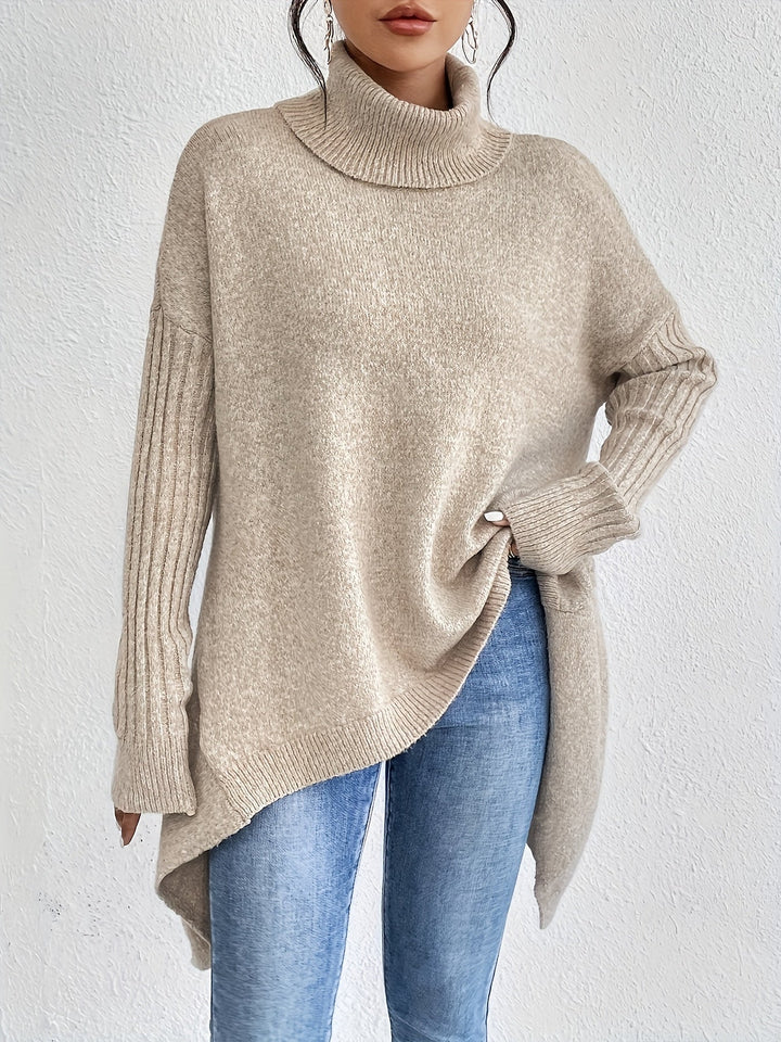 Karen – Oversized Turtleneck Knit Jumper