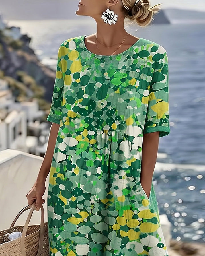 Mary – Floral Print Relaxed Midi Dress