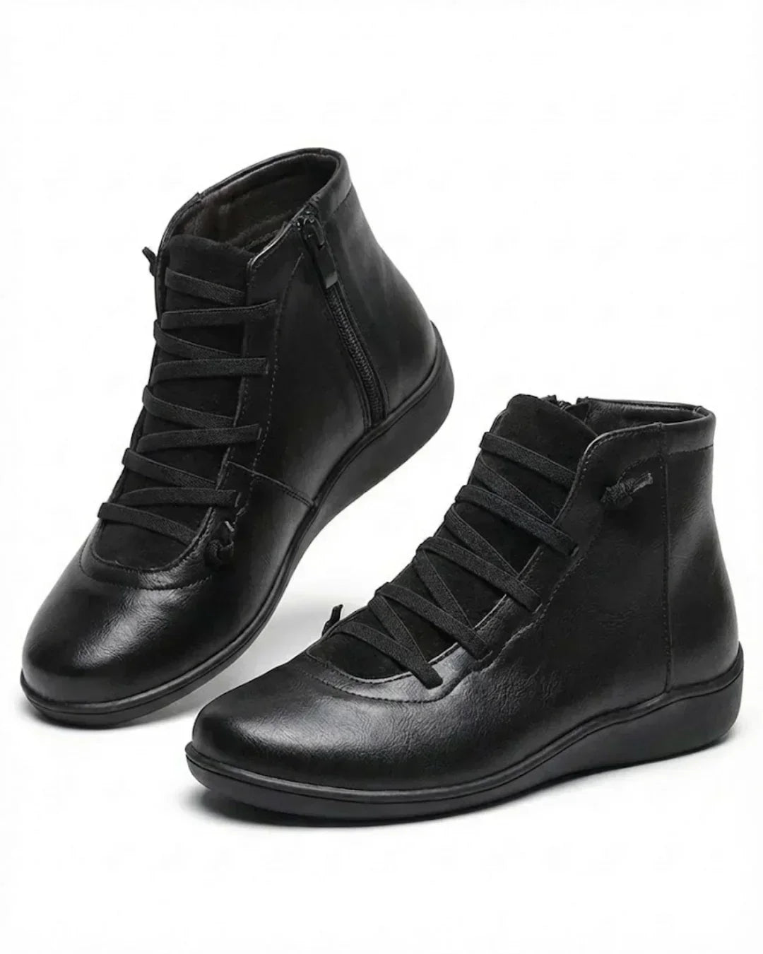 Carla – Lace-Up High-Top Ankle Boots