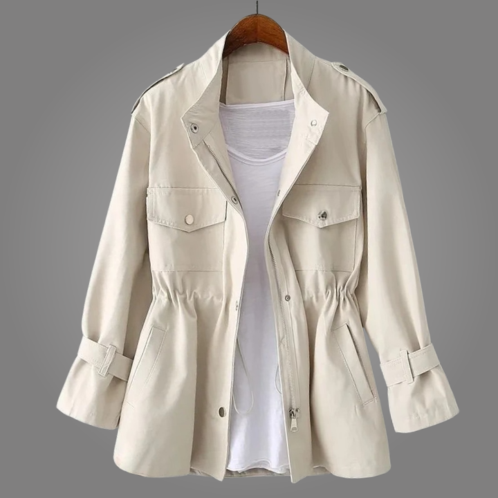 Rebecca – Cinched Waist Utility Jacket