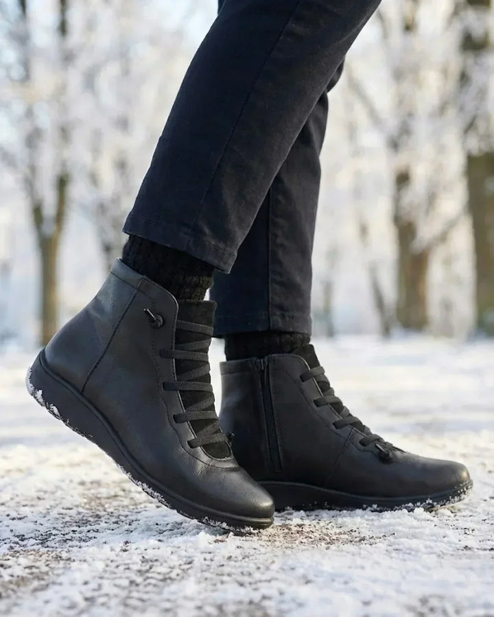 Carla – Lace-Up High-Top Ankle Boots