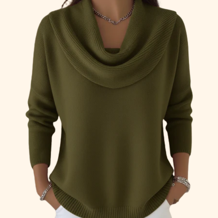 Melinda – Cowl Neck Knit Jumper