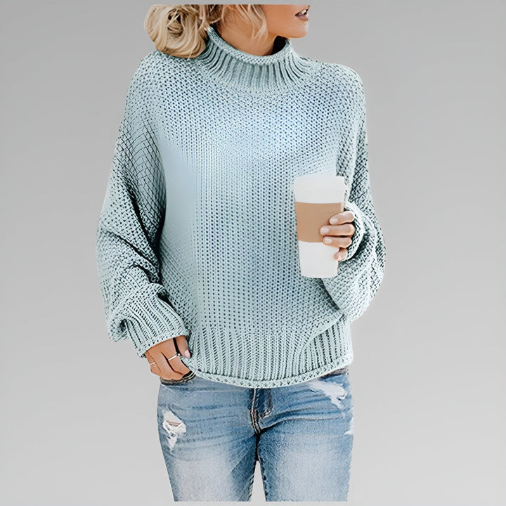 Wanda – Relaxed Mock Neck Knit Jumper