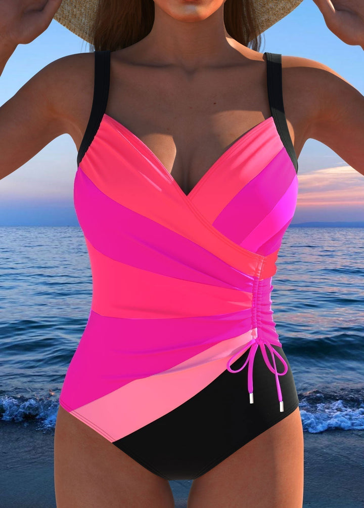 Janet – Ruched Wrap-Front Shaping Swimsuit