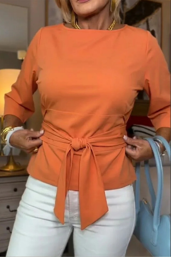 Joanne – Tie Waist Bow Detail Top
