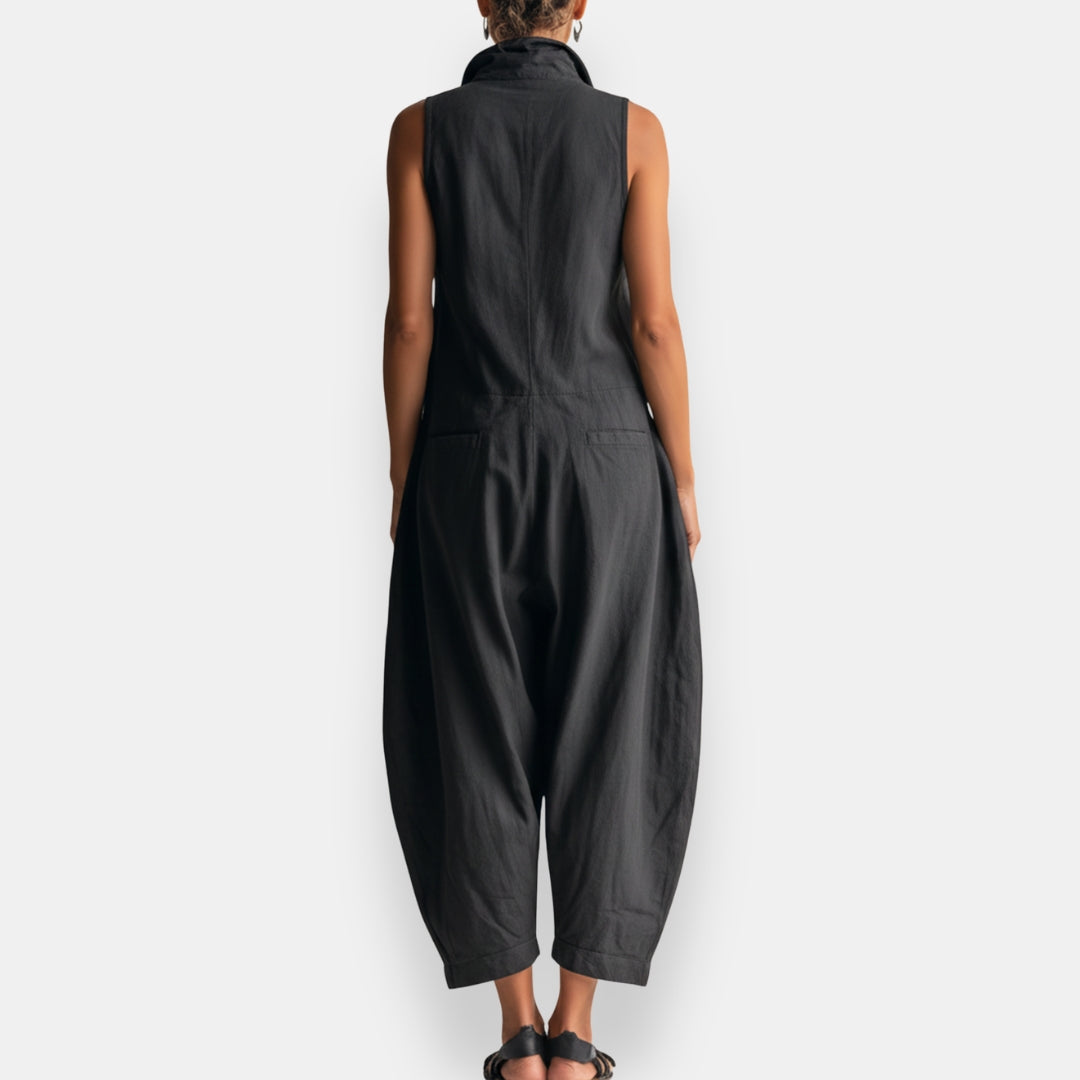 Victoria – Sleeveless Cargo Jumpsuit