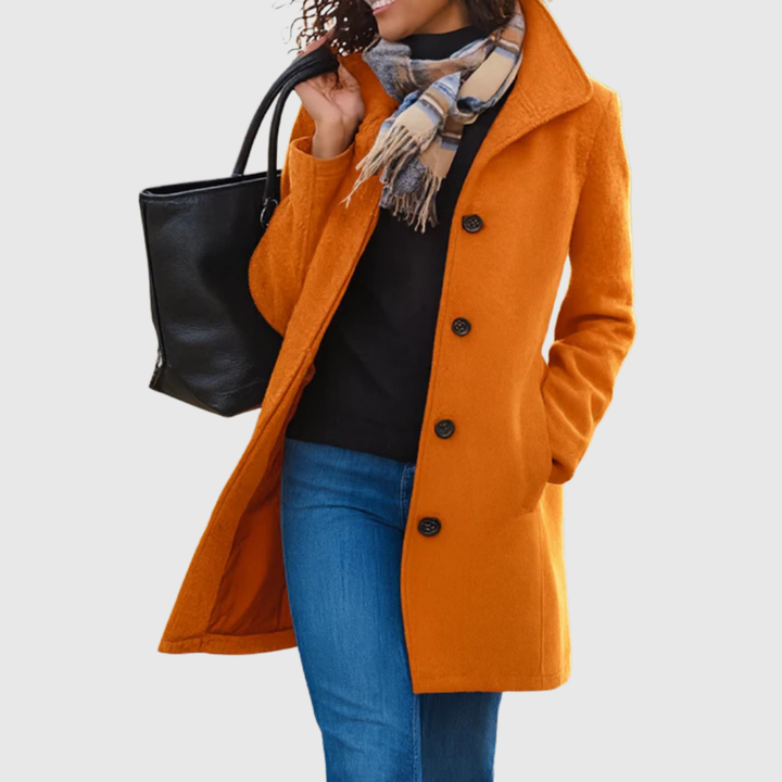 Kathleen – Classic Tailored Button-Front Coat