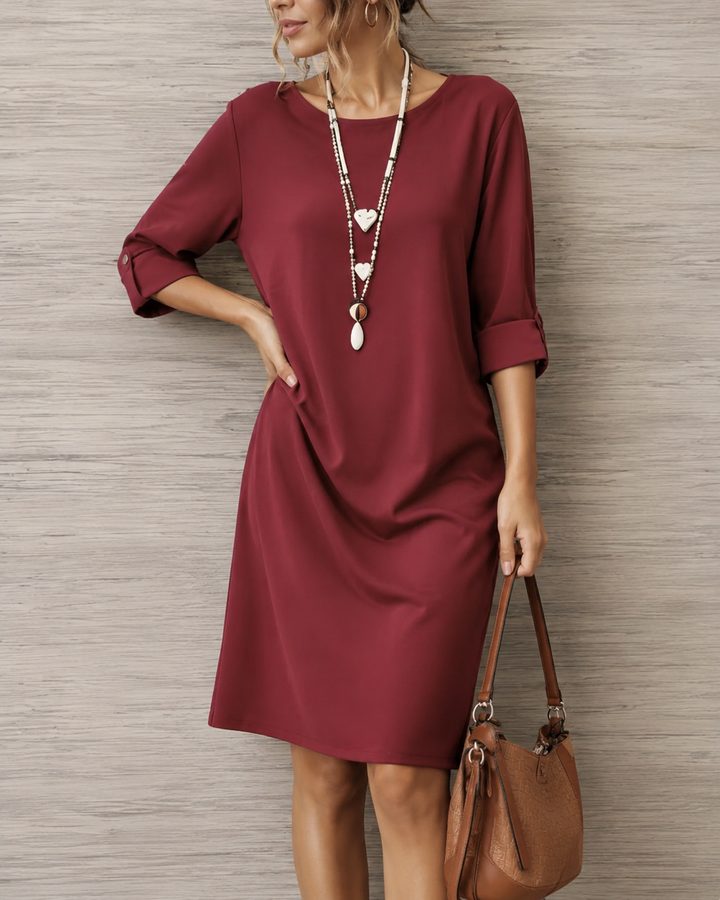 Debbie – Relaxed Midi Dress with Pockets