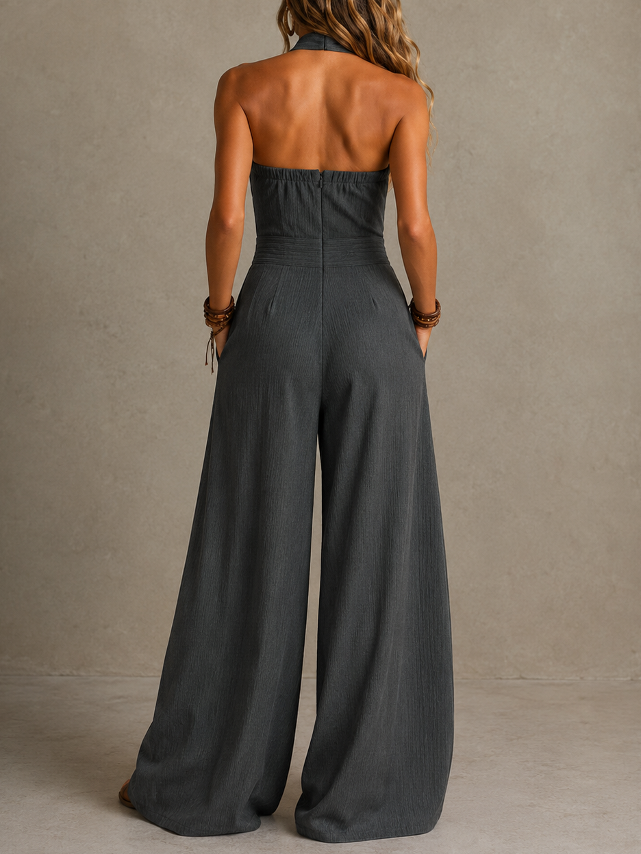Heidi – Wide-Leg Halter Jumpsuit