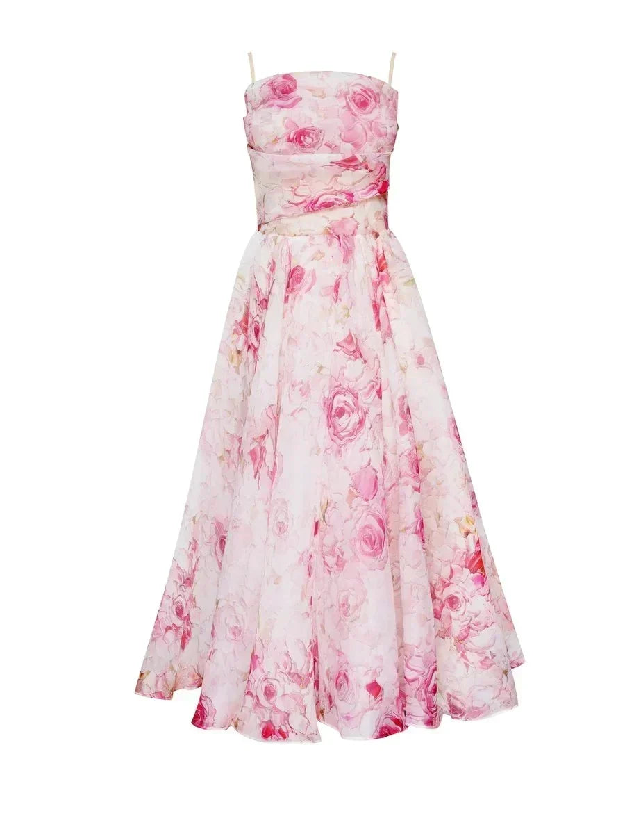 Karlee | Elegant Printed Strapless Dress