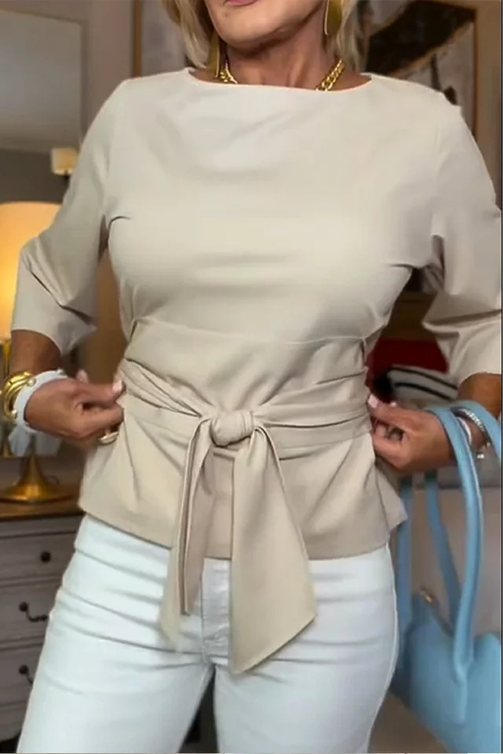 Joanne – Tie Waist Bow Detail Top