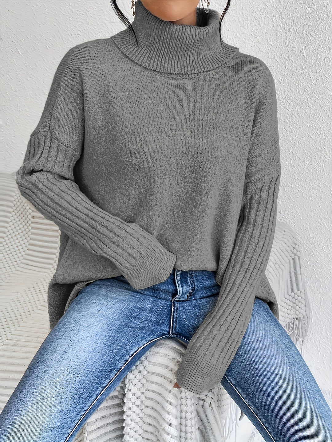 Jodi – Turtleneck Oversized Casual Jumper
