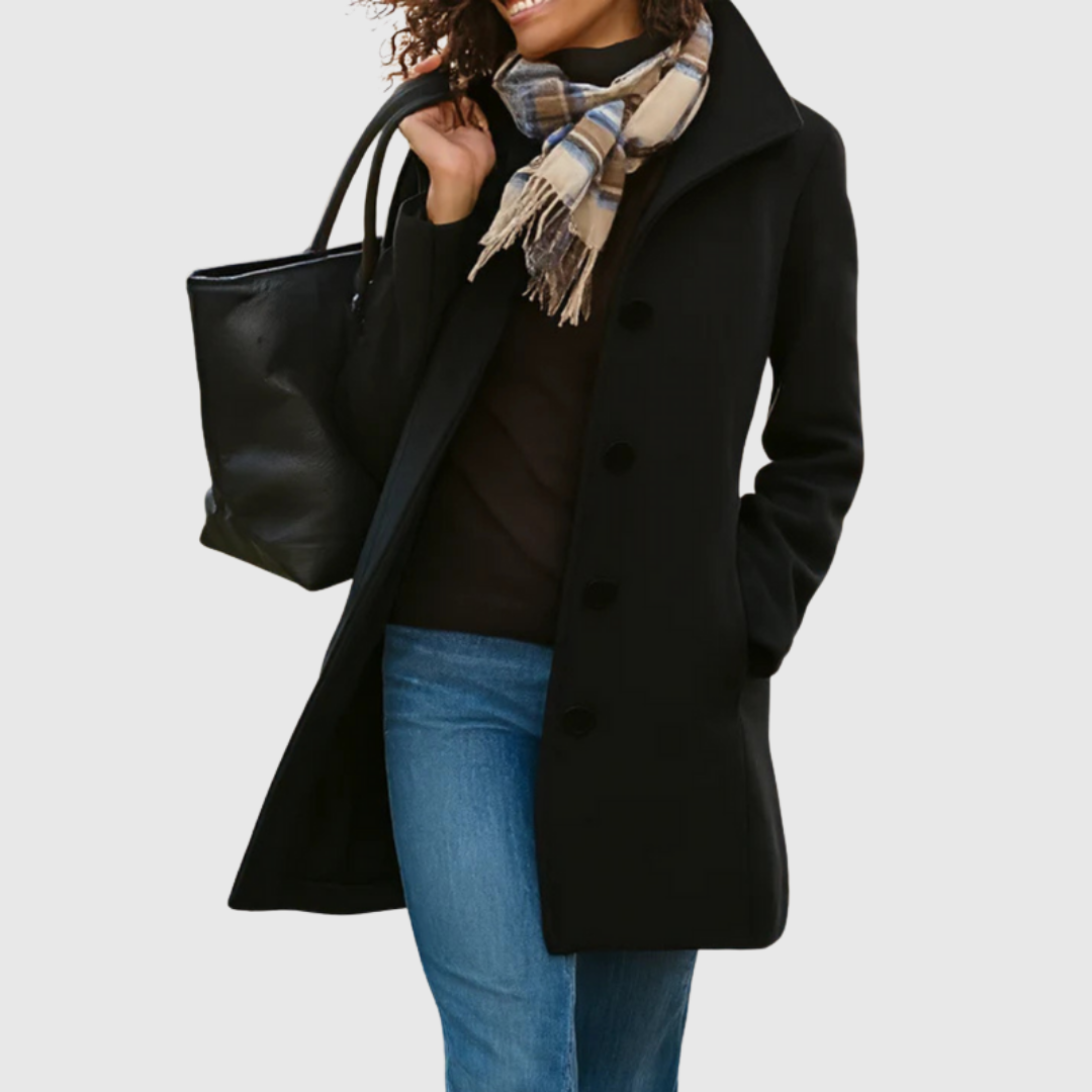 Kathleen – Classic Tailored Button-Front Coat