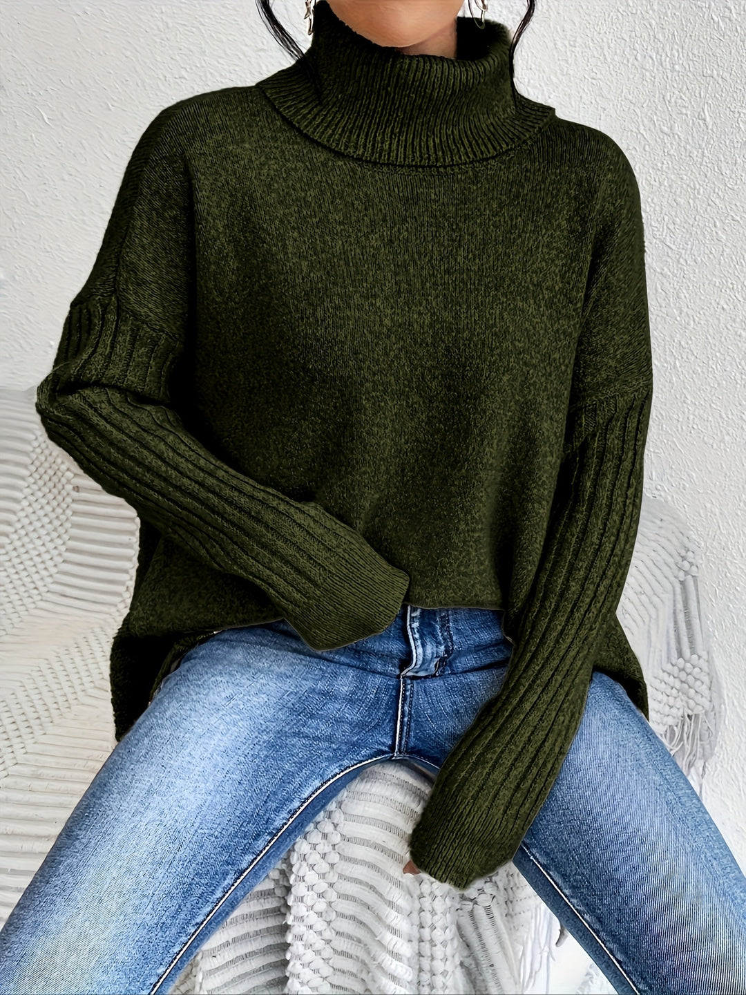 Jodi – Turtleneck Oversized Casual Jumper