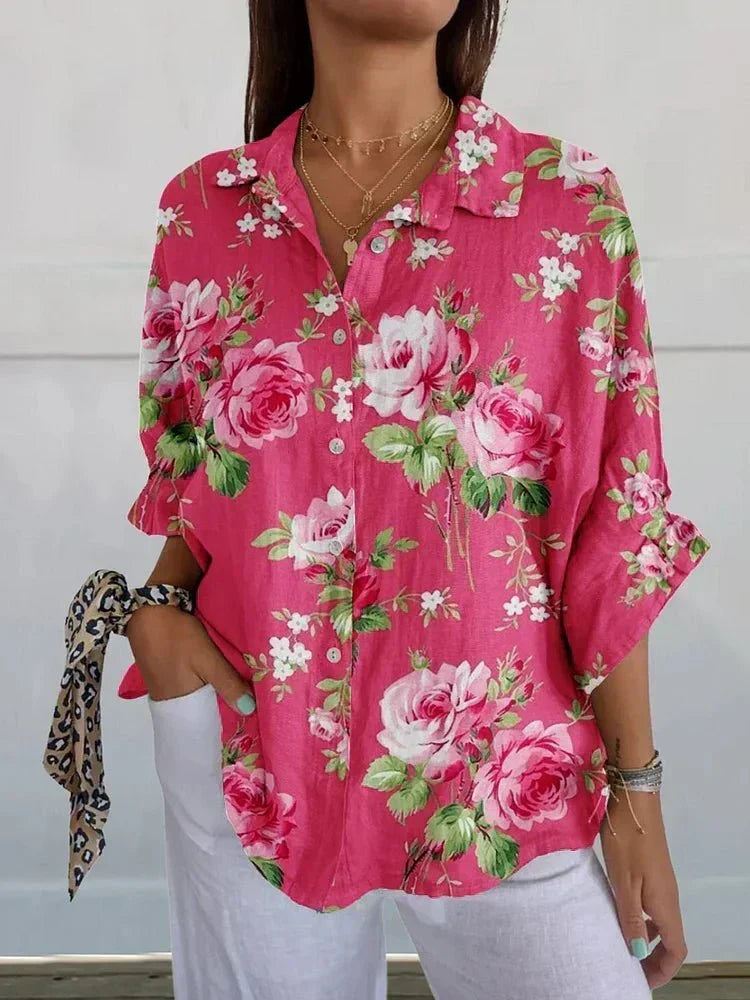 Samaria | Rose Floral Blouse