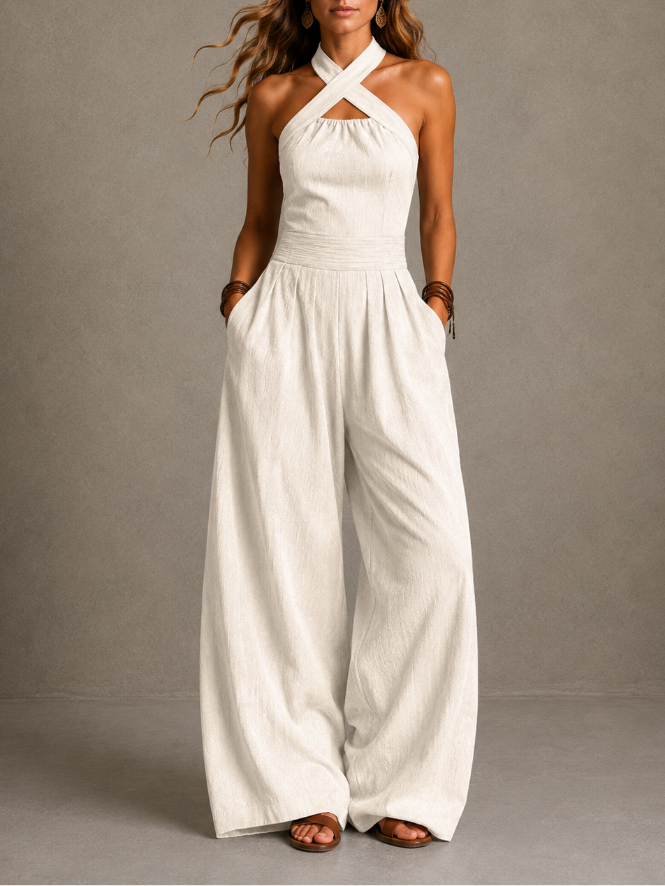 Heidi – Wide-Leg Halter Jumpsuit