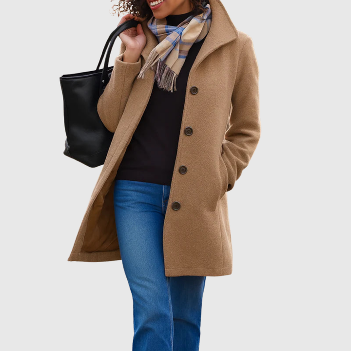 Kathleen – Classic Tailored Button-Front Coat