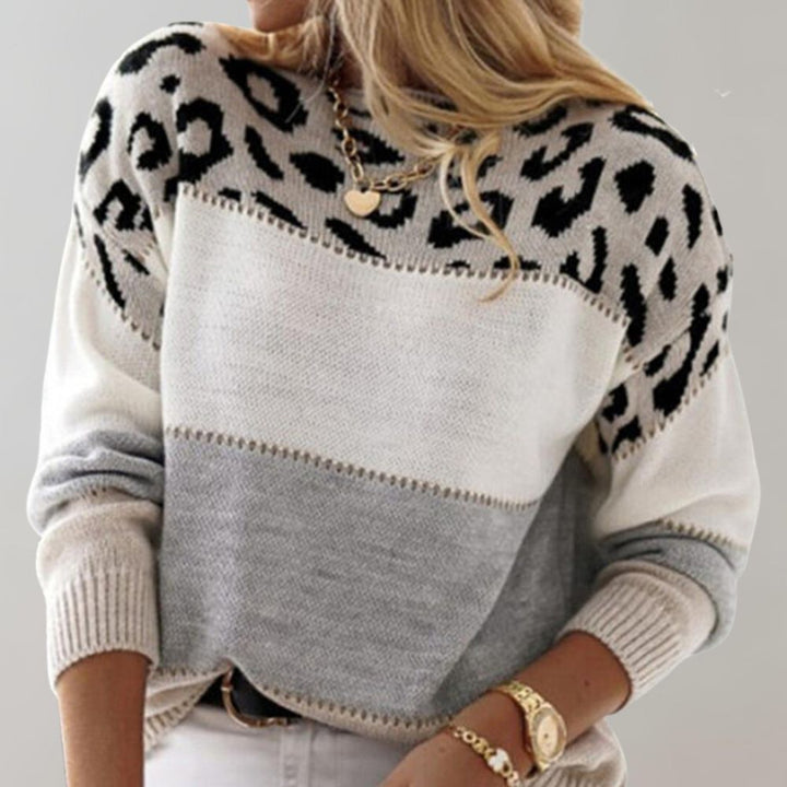 Juanita – Leopard Accent Knit Jumper