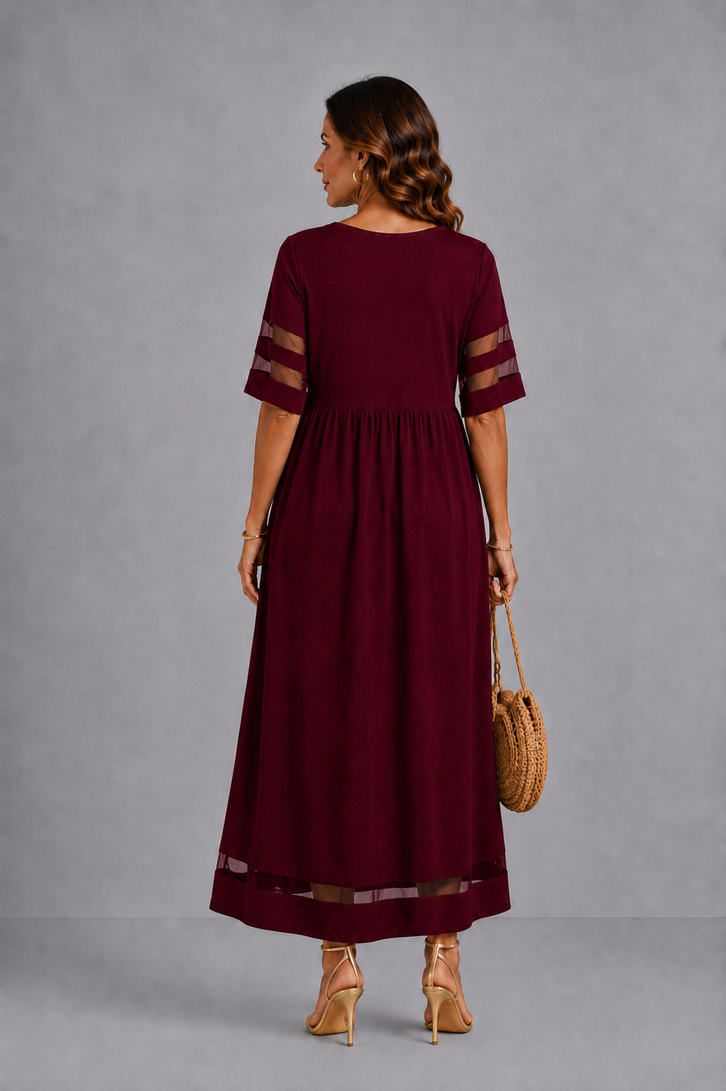 Janine – Flattering Empire Waist Midi Dress