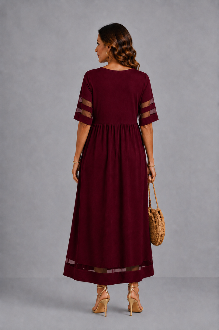 Janine – Flattering Empire Waist Midi Dress