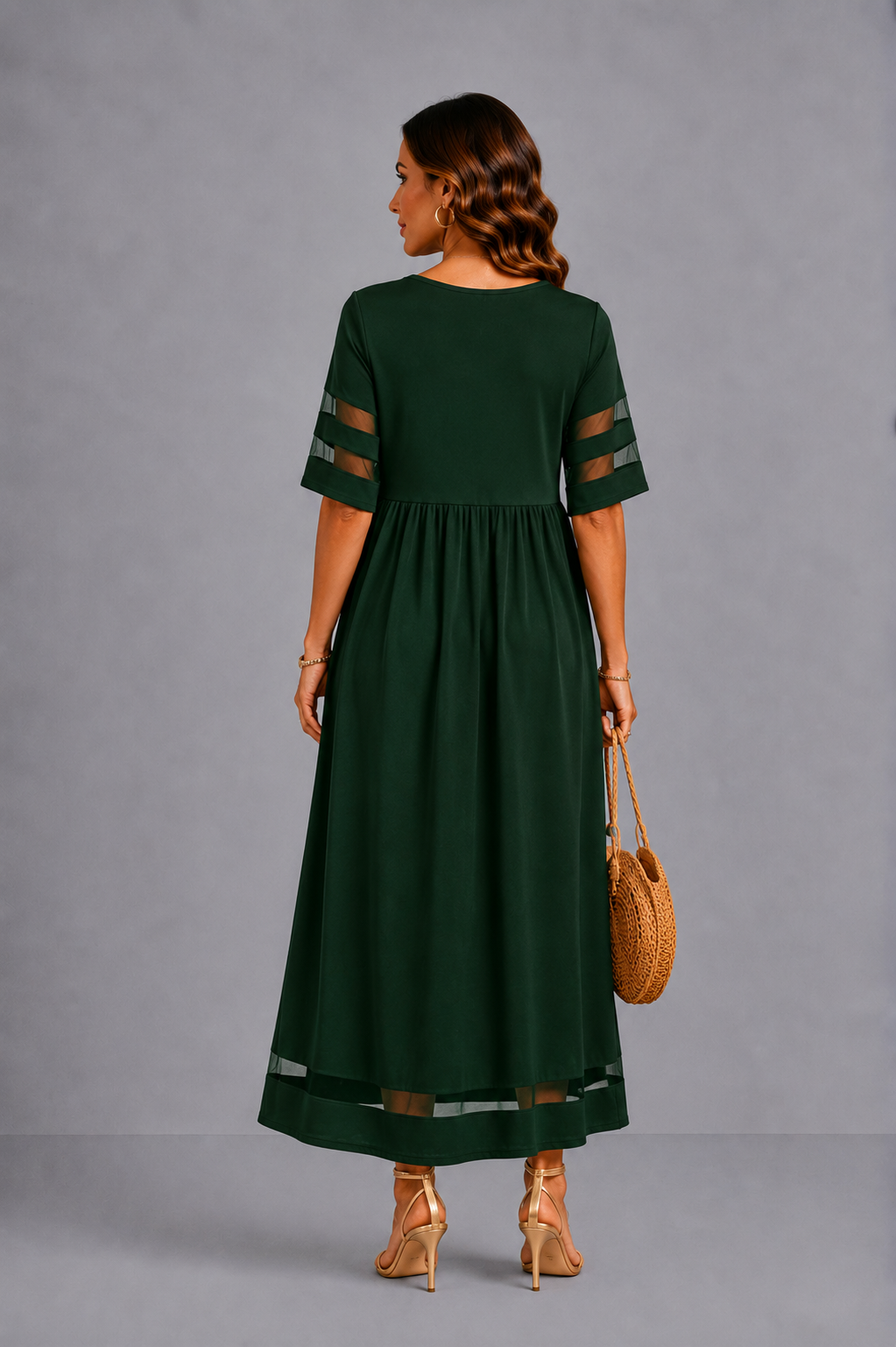 Janine – Flattering Empire Waist Midi Dress