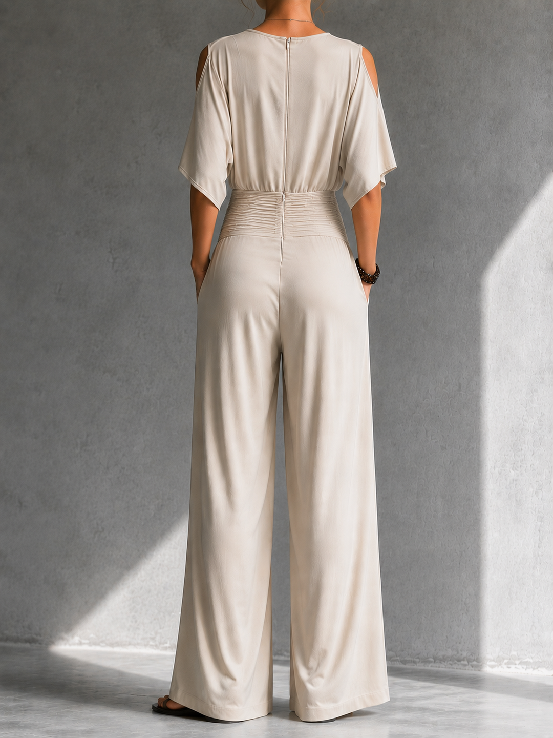Lee – Wide-Leg Wrap-Front Jumpsuit