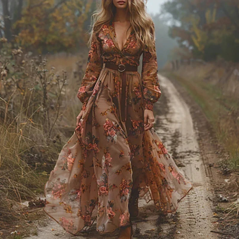Clara | Bohemian Floral Maxi