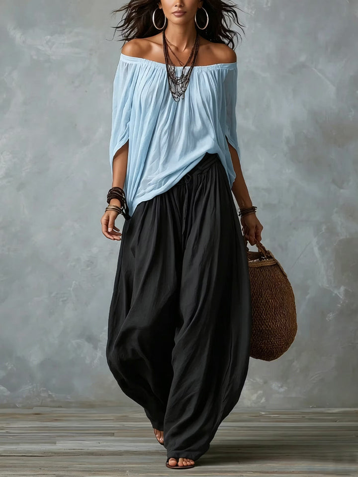 Naomi – Off-Shoulder Relaxed Two-Piece Set