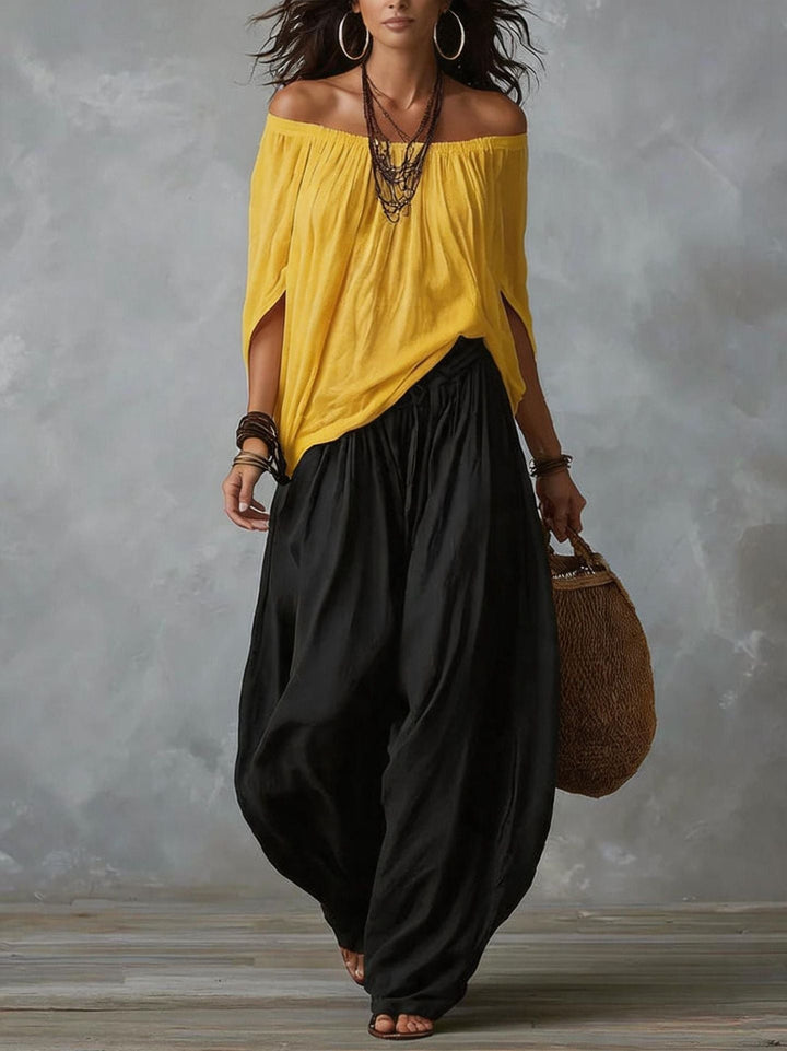 Naomi – Off-Shoulder Relaxed Two-Piece Set