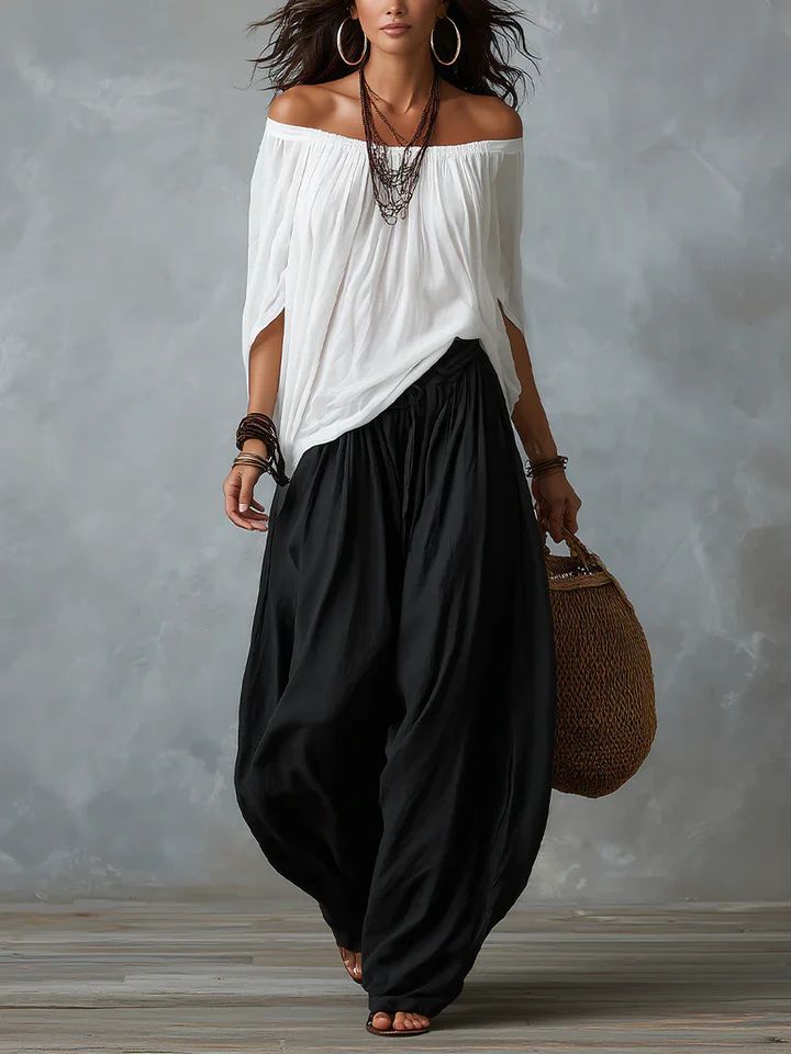 Naomi – Off-Shoulder Relaxed Two-Piece Set