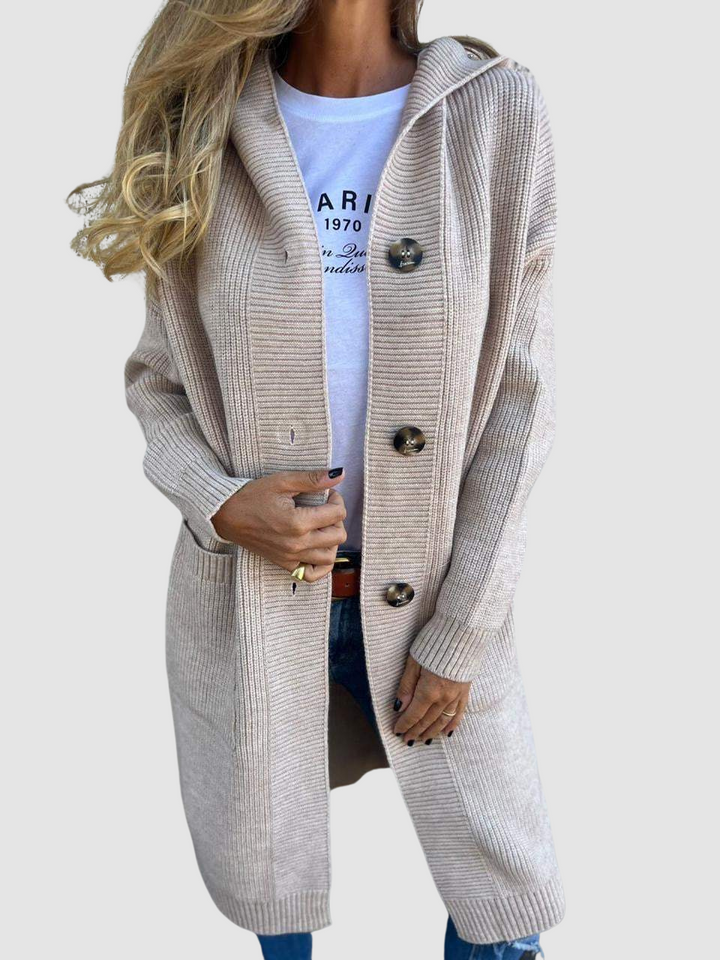 Isabel – Cosy Hooded Knit Cardigan