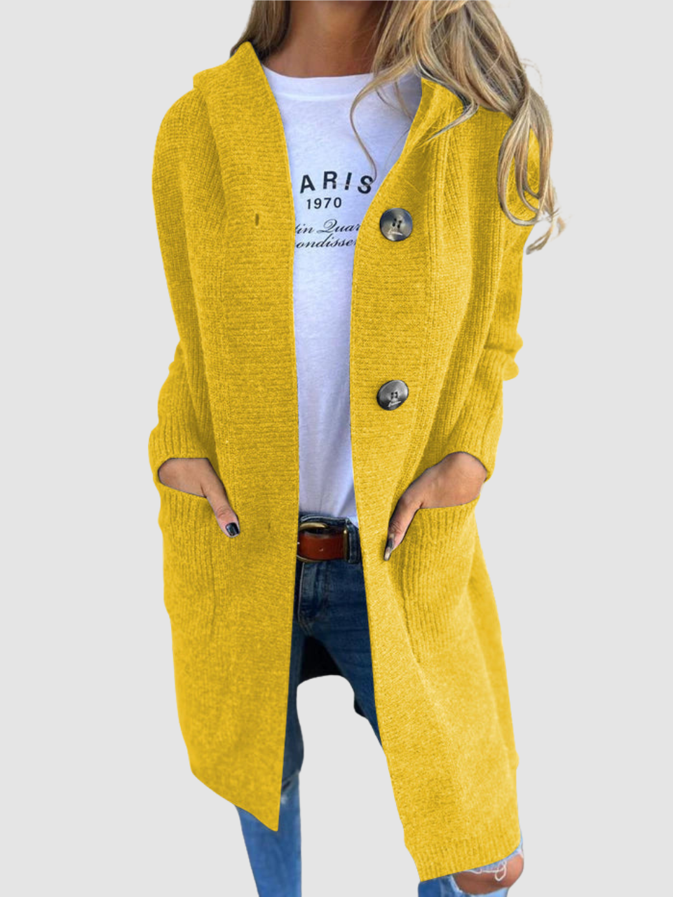 Carla – Cosy Hooded Knit Cardigan