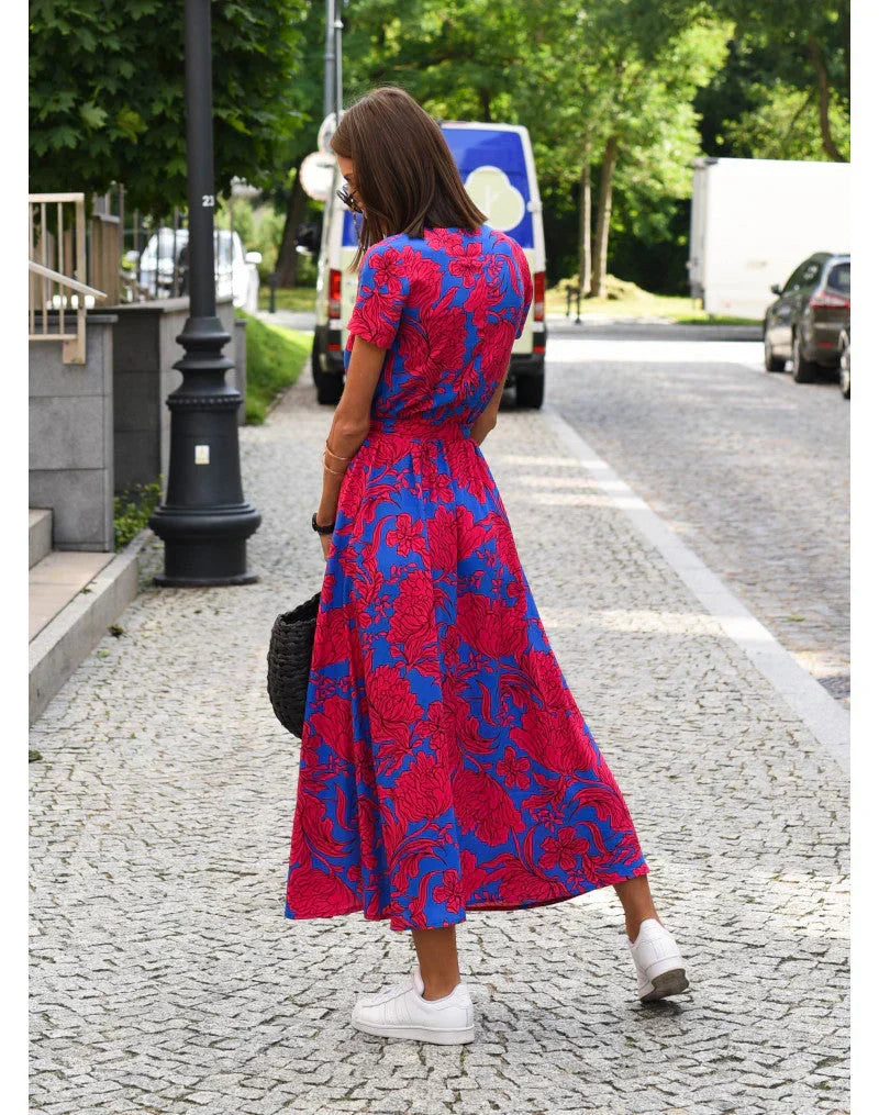 Cherie – Floral Wrap Midi Dress
