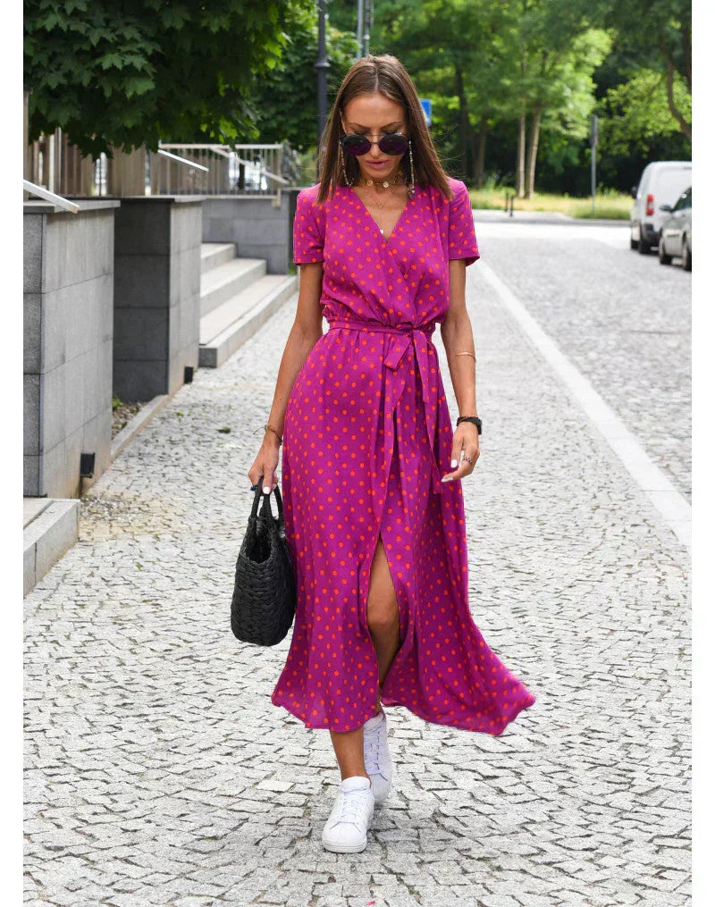 Cherie – Floral Wrap Midi Dress