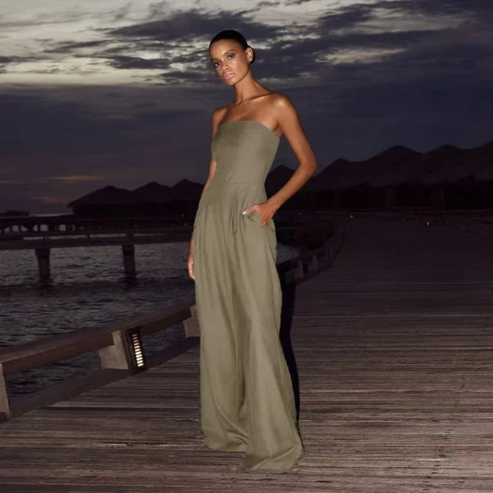 Deborah – Strapless Wide-Leg Jumpsuit
