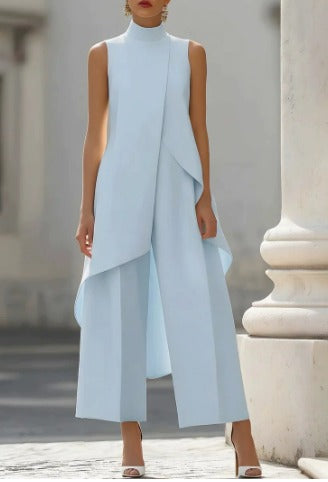 Bernadette – Sleeveless High-Neck Wide-Leg Set