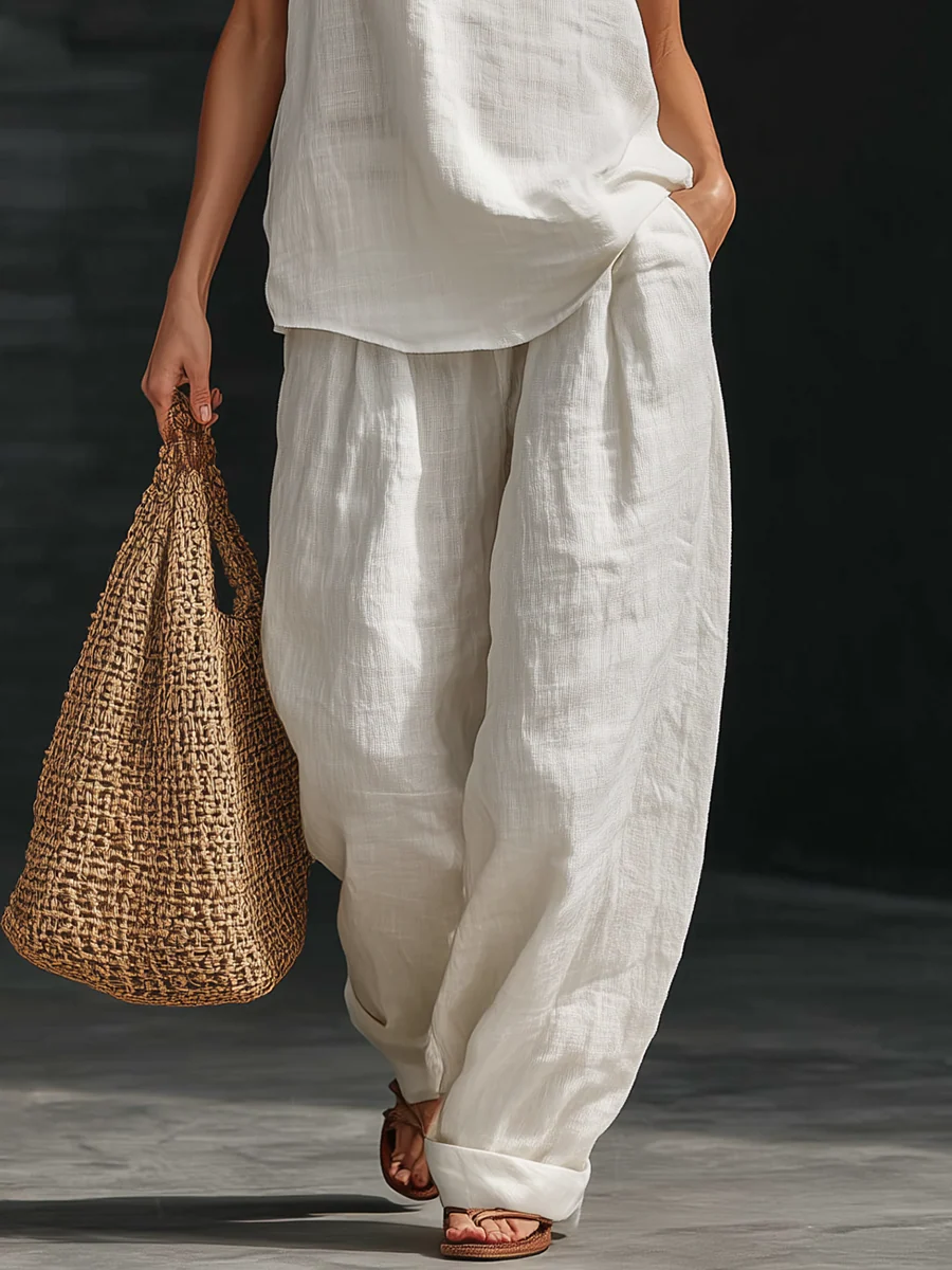 Gail | Sleeveless Wide-Leg Set