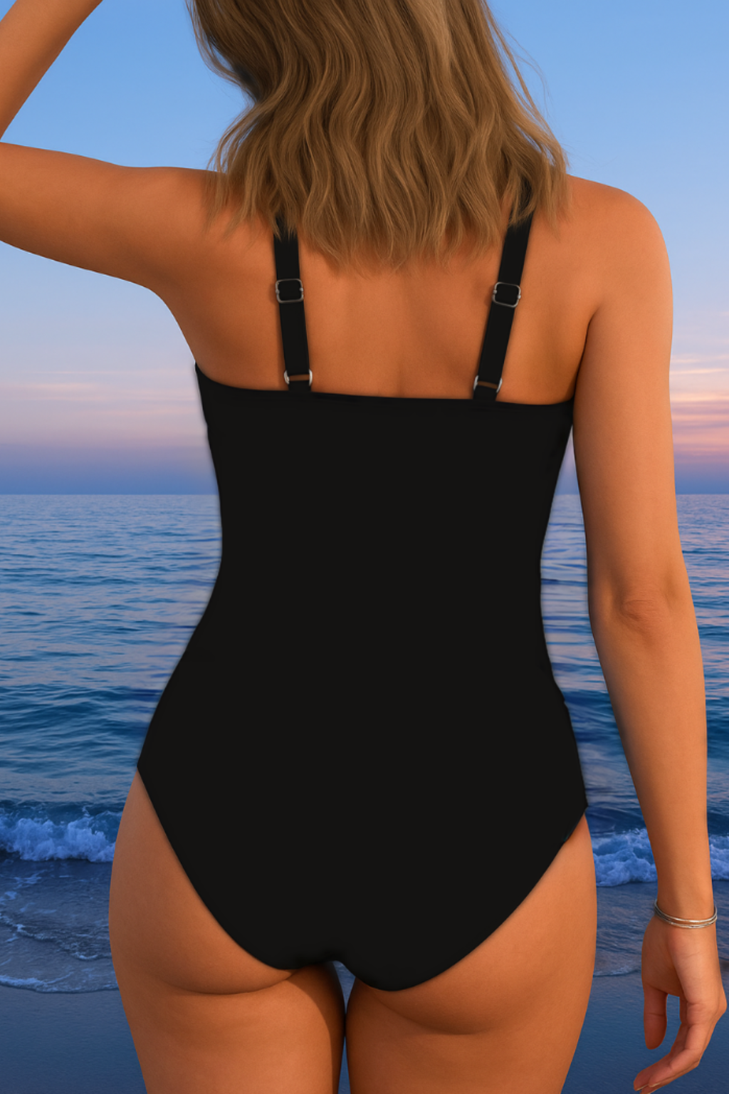 Janet – Ruched Wrap-Front Shaping Swimsuit