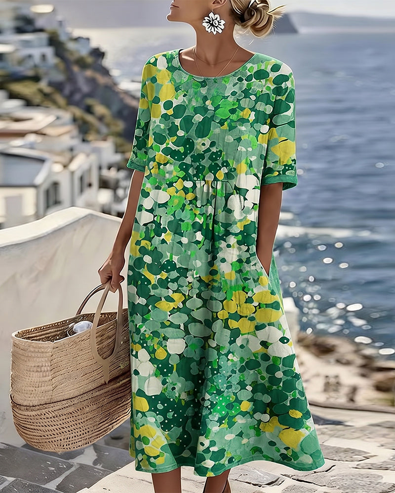 Mary – Floral Print Midi Dress