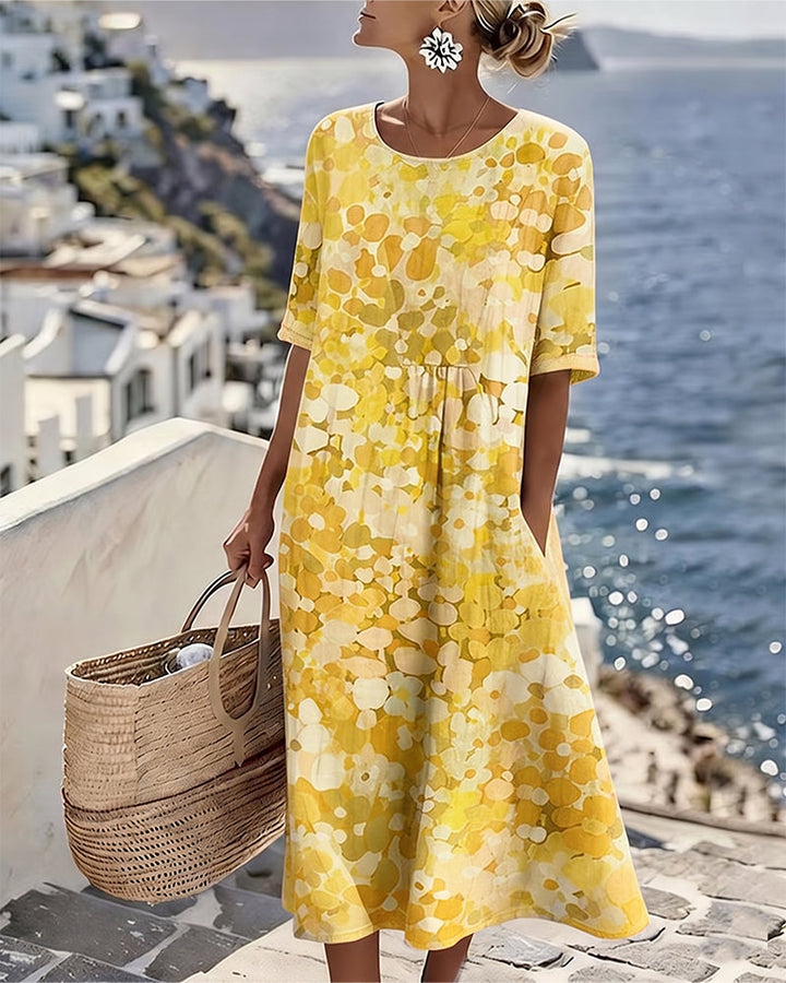 Mary – Floral Print Midi Dress