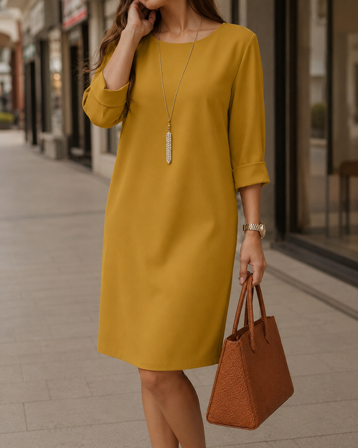 Debbie – Relaxed Midi Dress with Pockets