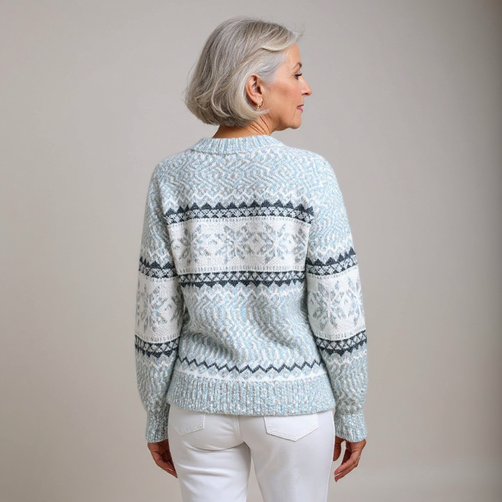 Catherine – Nordic Snowflake Knit Jumper