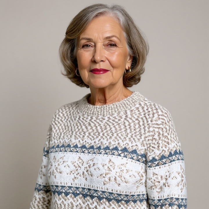 Catherine – Nordic Snowflake Knit Jumper