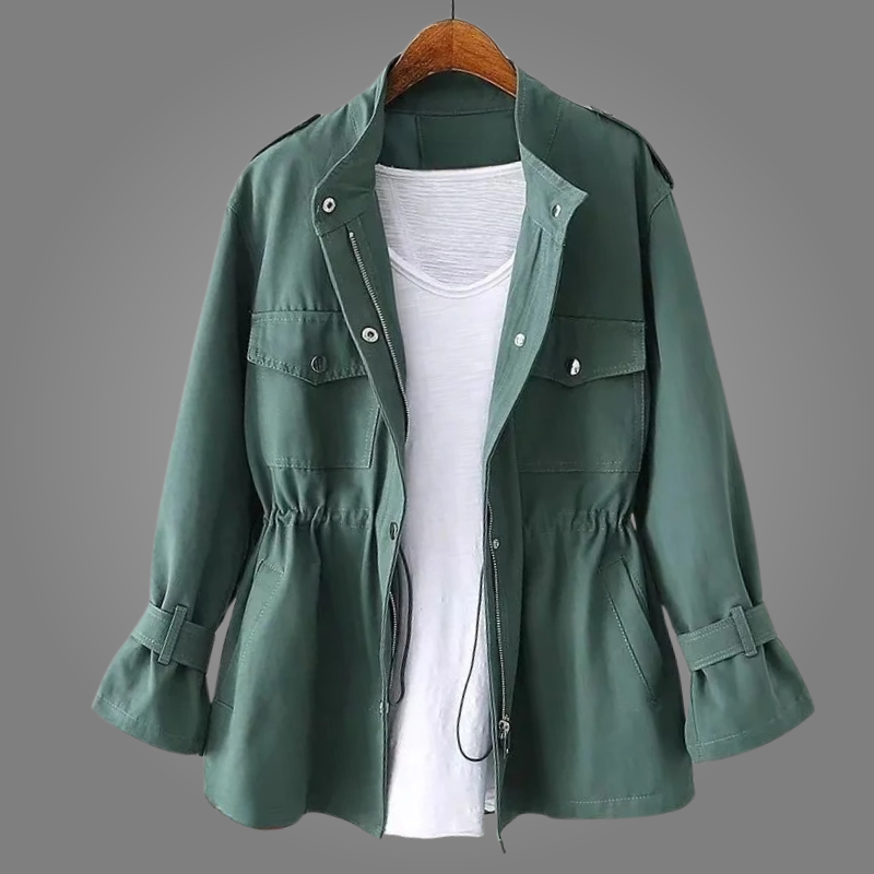 Rebecca – Cinched Waist Utility Jacket