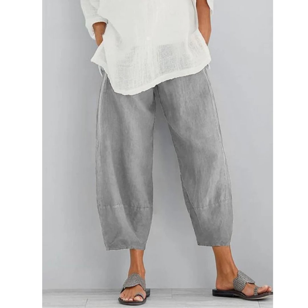 Carmel – Cropped Lantern-Leg Relaxed Pants